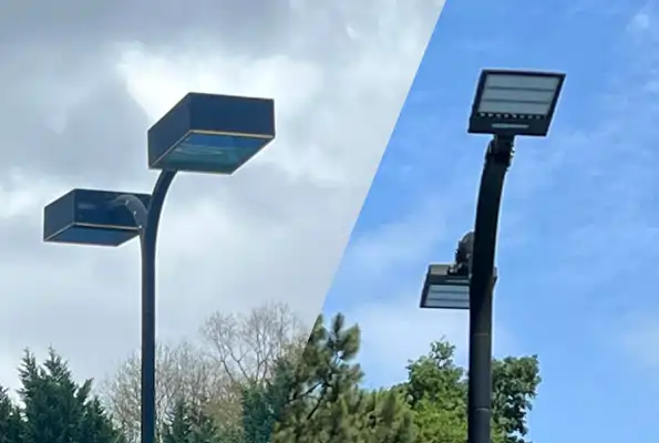 Commercial LED lighting retrofit installation
