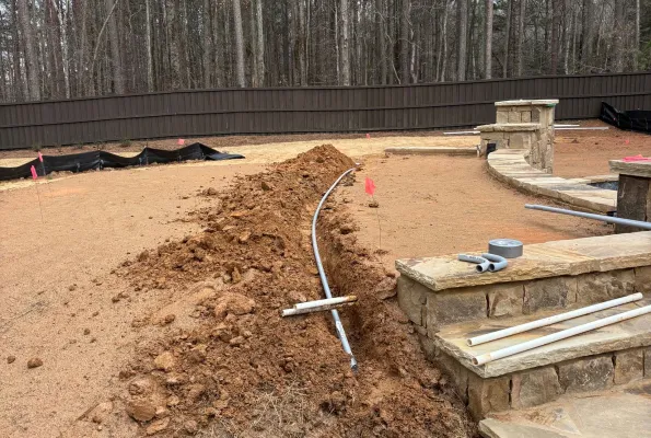 Trenched conduit run for a solar tie-in in North Georgia by Innovative Electrical Systems