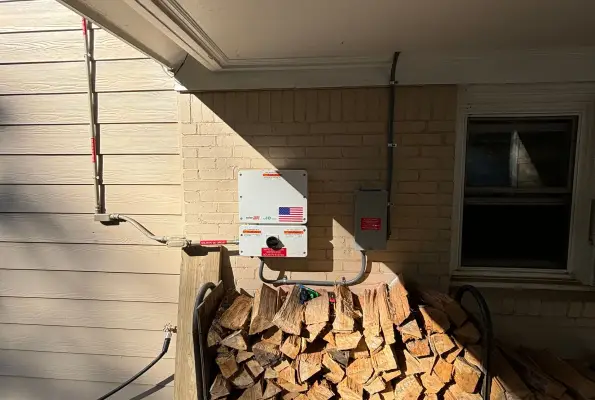 Solar inverter and disconnects on a home in Canton, GA by Innovative Electrical Systems
